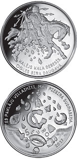 5 euro coin Smith forges in the sky | Latvia 2017