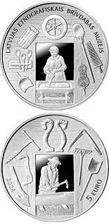 5 euro coin Across the Times | Latvia 2024