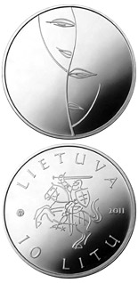 10 litas coin Coin dedicated to theater  | Lithuania 2011