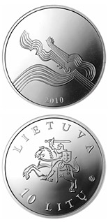 10 litas coin Coin dedicated to music  | Lithuania 2010