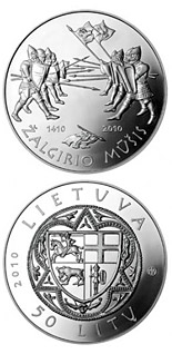 50 litas coin 600th anniversary of the Grünwald Battle  | Lithuania 2010