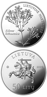 50 litas coin Silene lithuanica  | Lithuania 2009