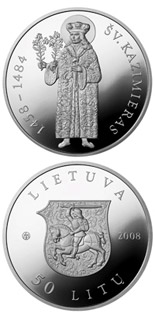50 litas coin St. Casimir  | Lithuania 2008