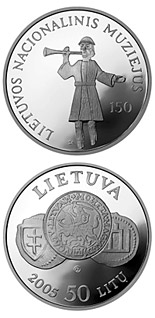 50 litas coin 150th anniversary of the National Museum of Lithuania  | Lithuania 2005
