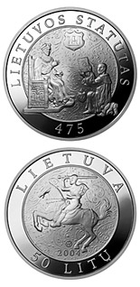 50 litas coin 475th Anniversary of the First Statute of Lithuania  | Lithuania 2004