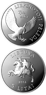 5 litas coin Barn Owl  | Lithuania 2002