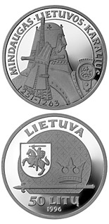 50 litas coin Mindaugas, the King of Lithuania | Lithuania 1996