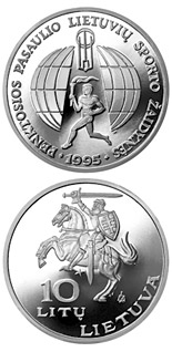 10 litas coin 5th World Lithuanians Sport Games  | Lithuania 1995