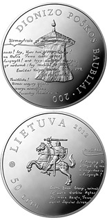 50 litas coin 200th Anniversary of Dionizas Poška’s Baubliai | Lithuania 2012