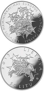 50 litas coin Lithuania’s Presidency of the Council of the European Union  | Lithuania 2013