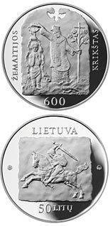 50 litas coin 600th anniversary of the christening of Samogitia | Lithuania 2013