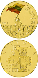 25 litas coin 25th anniversary of the establishment of the Lithuanian Sąjūdis | Lithuania 2013