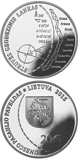 20 euro coin Struve Geodetic Arc (UNESCO World Heritage) | Lithuania 2015