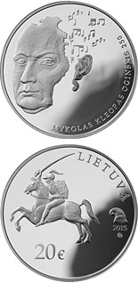 20 euro coin 250th anniversary of the birth of Mykolas Kleopas Oginskis | Lithuania 2015