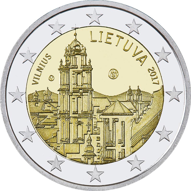 Image of 2 euro coin - Vilnius – capital of culture and art | Lithuania 2017