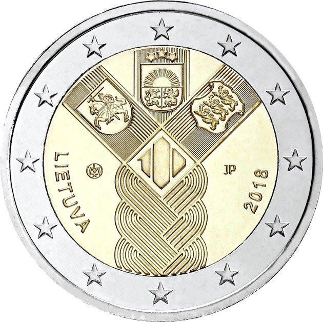 2 euro coin 100th anniversary of the Restoration of Lithuania’s Independence | Lithuania 2018