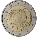 2 euro coin The 30th anniversary of the EU flag | Lithuania 2015
