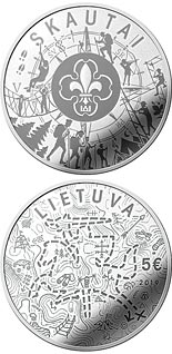 5 euro coin Scouts | Lithuania 2019