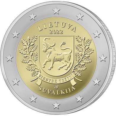 Image of 2 euro coin - Suvalkija | Lithuania 2022