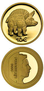 10 euro coin Boar from Titelberg  | Luxembourg 2006