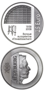 25 euro coin 50 years European Investment Bank  | Luxembourg 2008