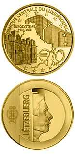 10 euro coin 10 years Central Bank of Luxembourg BCL  | Luxembourg 2008
