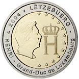2 euro coin Effigy and Monogram of Grand Duke Henri | Luxembourg 2004