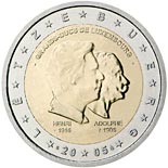 2 euro coin 50th birthday of Grand Duke Henri, 5th anniversary of his accession to the throne and 100th anniversary of the death of Grand Duke Adolphe | Luxembourg 2005