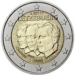 2 euro coin 50th anniversary of the appointment by the Grand-Duchess Charlotte of her son Jean as lieutenant-représentant | Luxembourg 2011