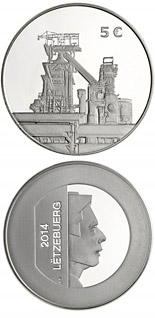 5 euro coin Stainless Steel Coin | Luxembourg 2014