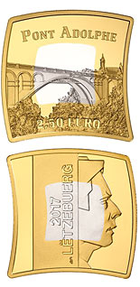 2.5 euro coin The Adolphe Bridge | Luxembourg 2017