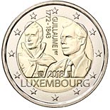 2 euro coin 125th Anniversary of the Death of Guillaume I | Luxembourg 2018