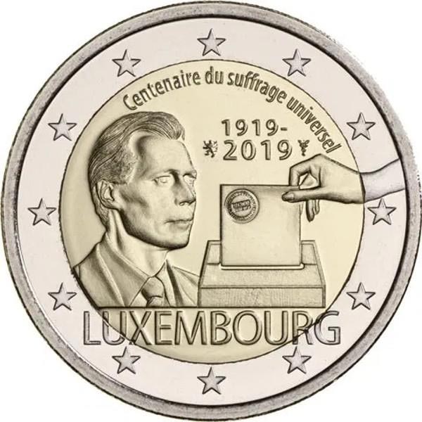 Image of 2 euro coin - Centenary of the Universal Voting Right | Luxembourg 2019