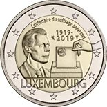 2 euro coin Centenary of the Universal Voting Right | Luxembourg 2019