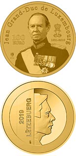 100 euro coin In Memory to the Grand Duke Jean
of Luxembourg (1921- 2019) | Luxembourg 2019