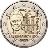 2 euro coin 175th anniversary of the Chamber of Deputies and the first constitution in 1848 | Luxembourg 2023