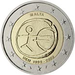 2 euro coin 10th Anniversary of the Introduction of the Euro | Malta 2009