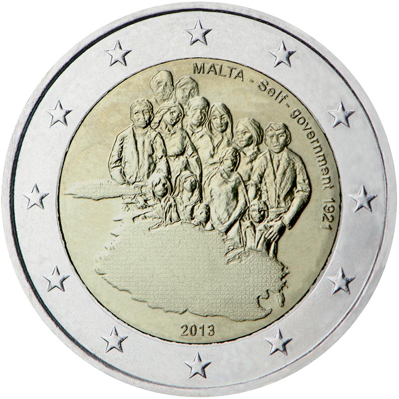 Image of 2 euro coin - 1921 Self Government | Malta 2013