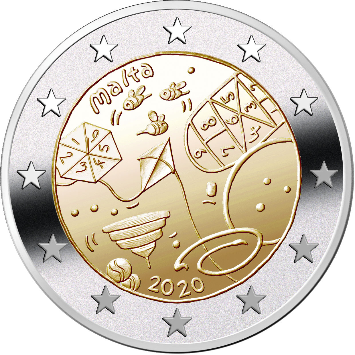 Image of 2 euro coin - Games | Malta 2020
