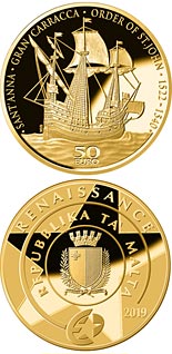 50 euro coin The Gran Carracca of the Order of St John | Malta 2019