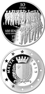 10 euro coin Centenary of the Sette Giugno Riots 1919 | Malta 2019