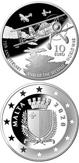10 euro coin 75th Anniversary of the end of
the Second World War | Malta 2020