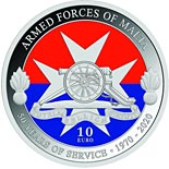 10 euro coin 50th Anniversary of the Armed Forces of Malta | Malta 2020