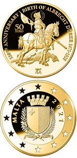 50 euro coin 550th Anniversary of the Birth of Albrecht Dürer | Malta 2021