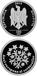 100 leu coin European Year of Citizens | Moldova 2013