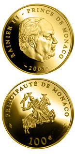 100 euro coin 80th birthday of Prince Rainier III.  | Monaco 2003