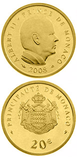 20 euro coin 50th birthday of Prince Albert II.  | Monaco 2008