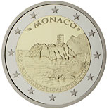 2 euro coin 800th Anniversary of the Construction of the first Fortress on the Rock 1215 | Monaco 2015