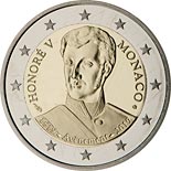 2 euro coin 200th Anniversary of the Accession to the Throne Prince Honoré V. | Monaco 2019