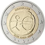 2 euro coin 10th Anniversary of the Introduction of the Euro | Netherlands 2009